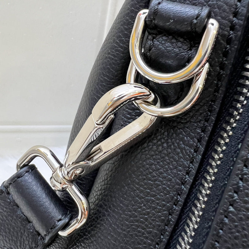 Fendi Lui Large Shoulder Bag in Black Grained Leather and SHW