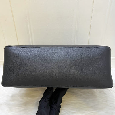 Fendi Lui Large Shoulder Bag in Black Grained Leather and SHW