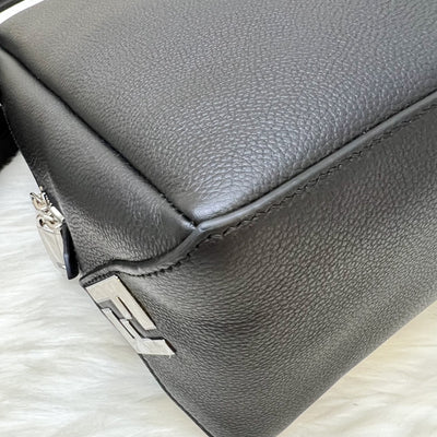 Fendi Lui Large Shoulder Bag in Black Grained Leather and SHW