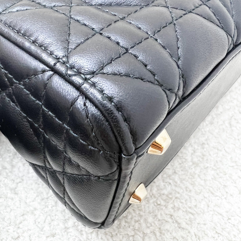 Dior Mini Lady Dior in Black Lambskin and LGHW (Model: M0505ONGE