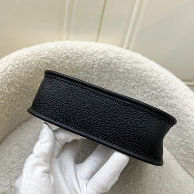 Hermes Mini Evelyne TPM in Noir Black Clemence Leather, Black Strap and GHW