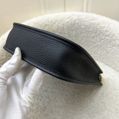 Hermes Mini Evelyne TPM in Noir Black Clemence Leather, Black Strap and GHW