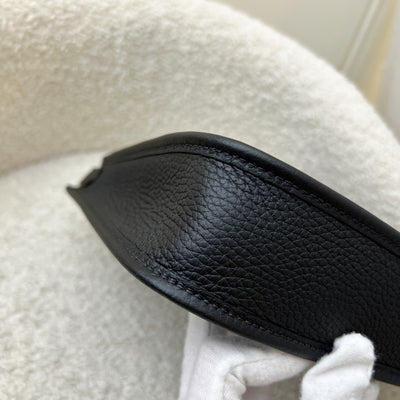 Hermes Mini Evelyne TPM in Noir Black Clemence Leather, Black Strap and GHW