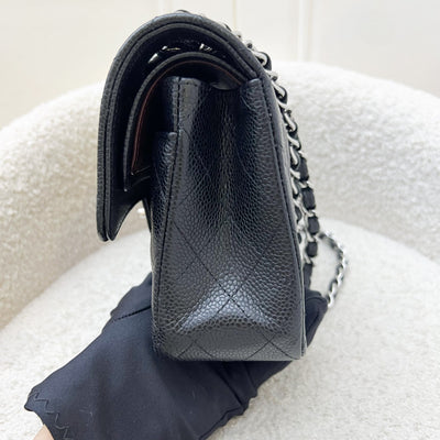 Chanel Small Classic Flap CF in Black Caviar and SHW