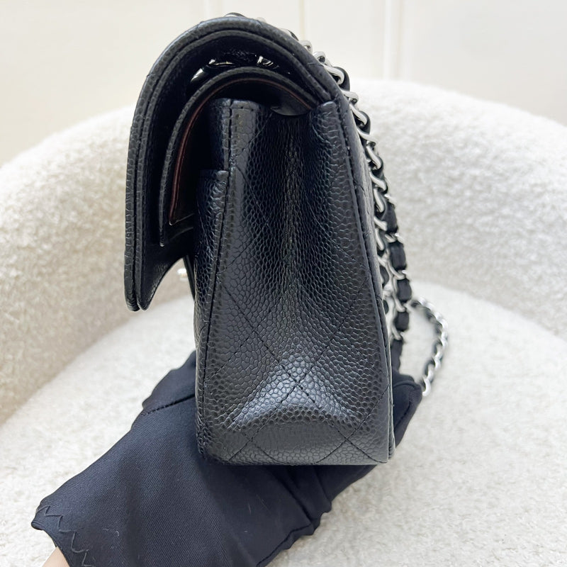 Chanel Small Classic Flap CF in Black Caviar and SHW