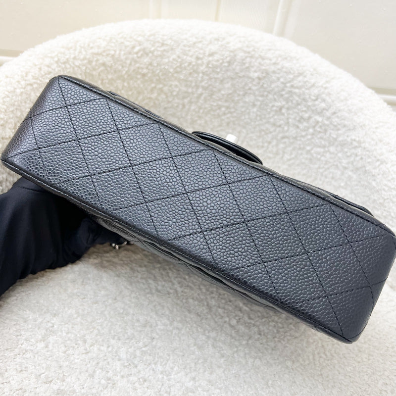 Chanel Small Classic Flap CF in Black Caviar and SHW