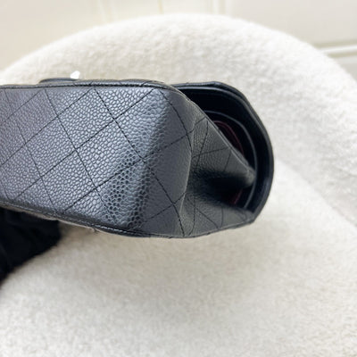 Chanel Small Classic Flap CF in Black Caviar and SHW