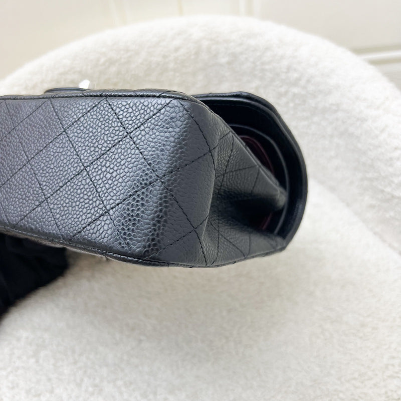 Chanel Small Classic Flap CF in Black Caviar and SHW