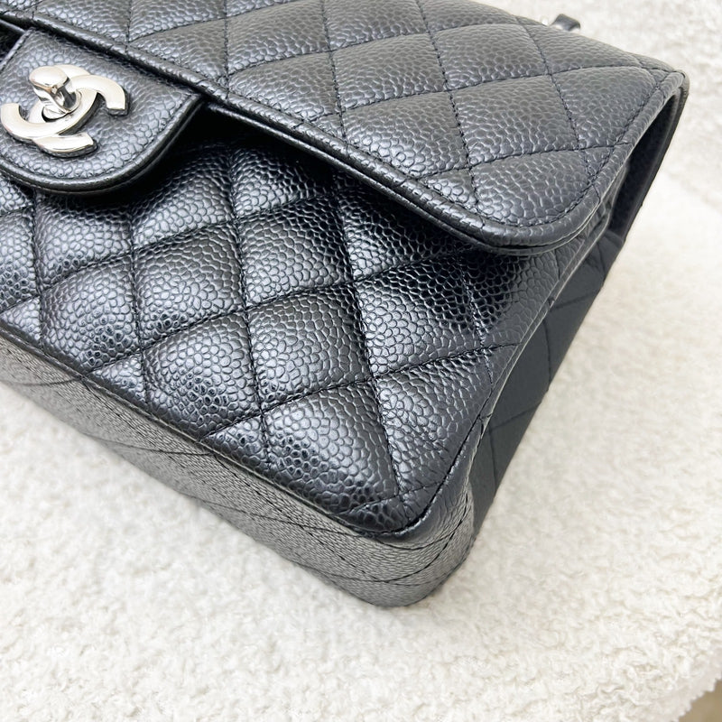 Chanel Small Classic Flap CF in Black Caviar and SHW