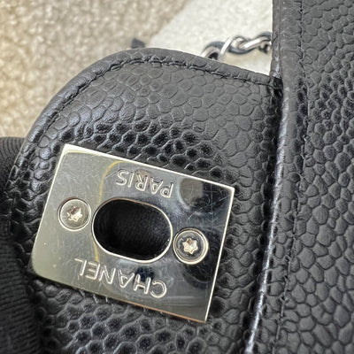 Chanel Small Classic Flap CF in Black Caviar and SHW