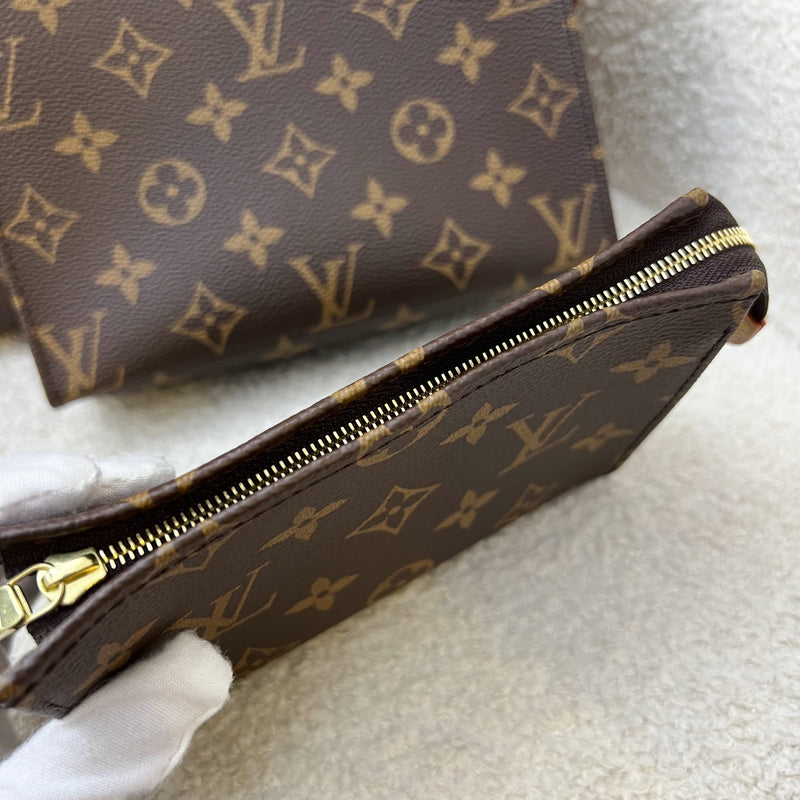 LV Trio Toilet Pouch in Monogram Canvas and Pink Interior and GHW (Model: M47195)