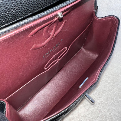 Chanel Small Classic Flap CF in Black Caviar and SHW