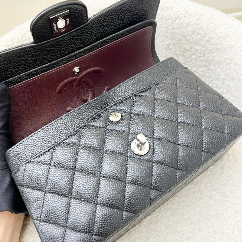 Chanel Small Classic Flap CF in Black Caviar and SHW