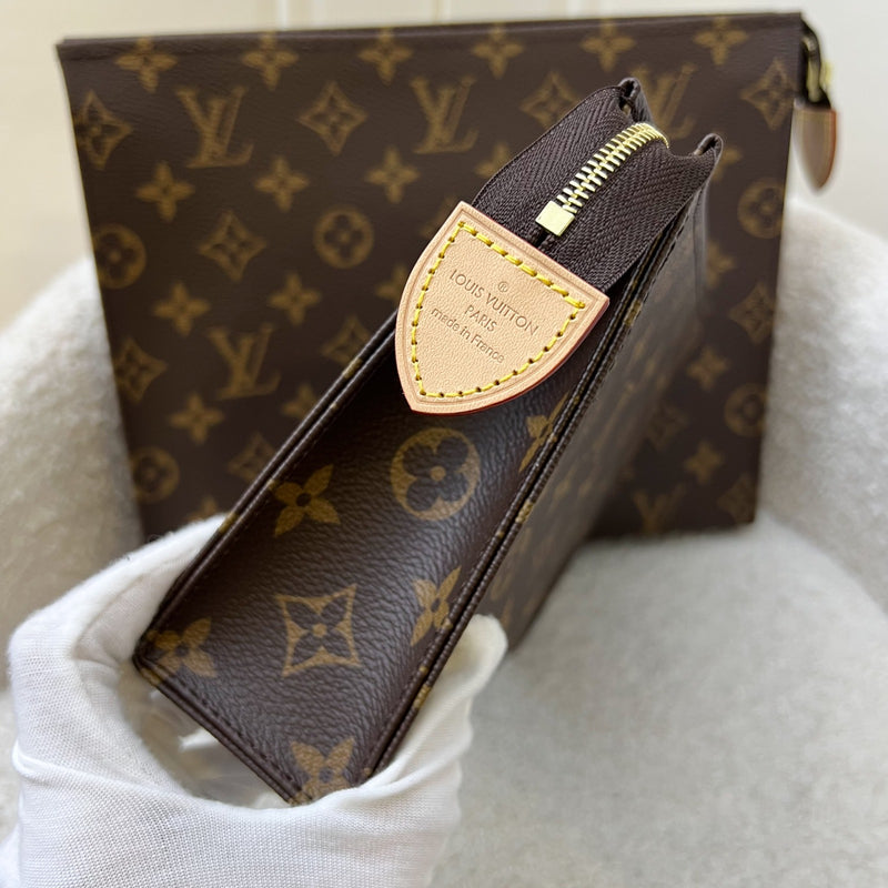 LV Trio Toilet Pouch in Monogram Canvas and Pink Interior and GHW (Model: M47195)