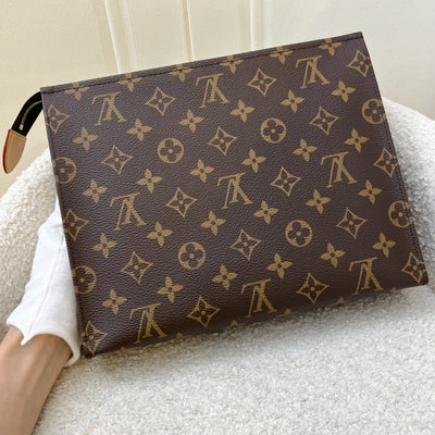 LV Trio Toilet Pouch in Monogram Canvas and Pink Interior and GHW (Model: M47195)