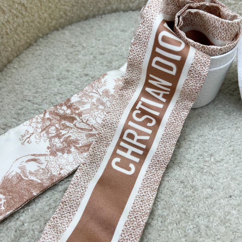Dior Toile De Jouy Mitzah in Rose Pink 100% Silk