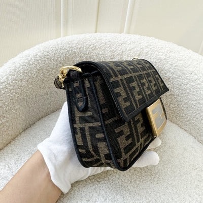 Fendi Baguette Mini with Strap in Jacquard FF Fabric and LGHW