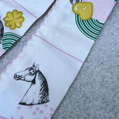 Hermes Pair of Twillies in Garde Robe Pop 100% Silk