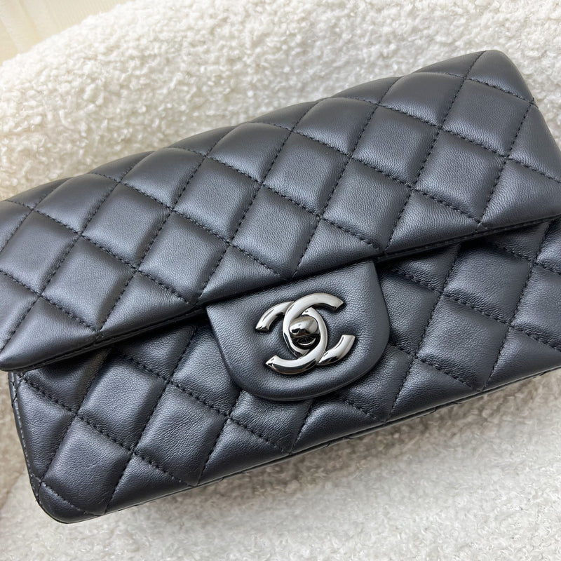 Chanel So Black Classic Mini Rectangle Flap in Black Lambskin and Black HW (Model: A69900)
