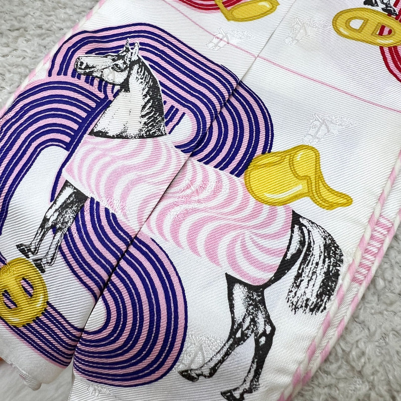 Hermes Pair of Twillies in Garde Robe Pop 100% Silk