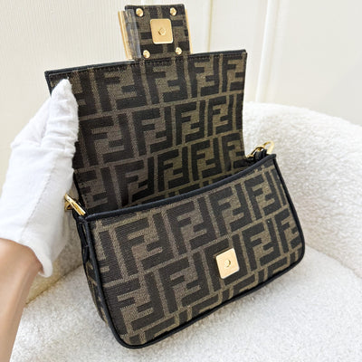 Fendi Baguette Mini with Strap in Jacquard FF Fabric and LGHW