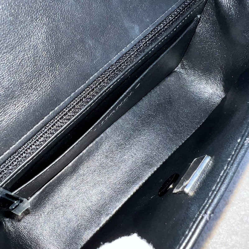 Chanel So Black Classic Mini Rectangle Flap in Black Lambskin and Black HW (Model: A69900)