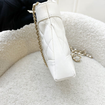 Chanel 31 Nano Shopping Bag in White Shiny Calfskin and LGHW (Model: AP3656)