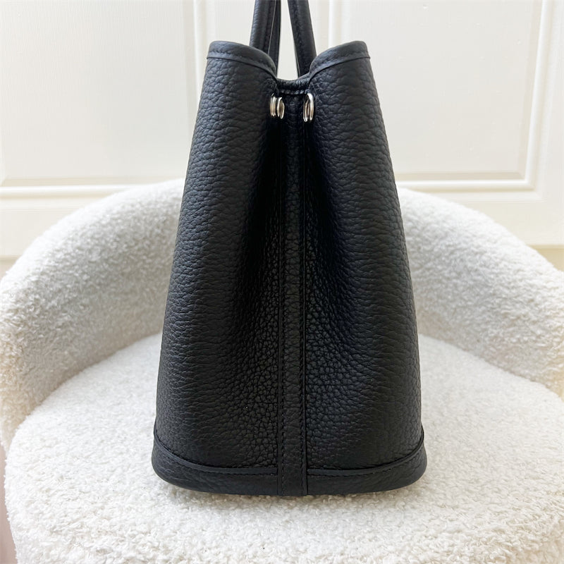 Hermes Garden Party 30 GP30 in Noir Black Negonda Leather and PHW