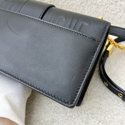 Dior 30 Montaigne East-West Bag with Chain in Black Calfskin and GHW (Model: M9334UHEL)