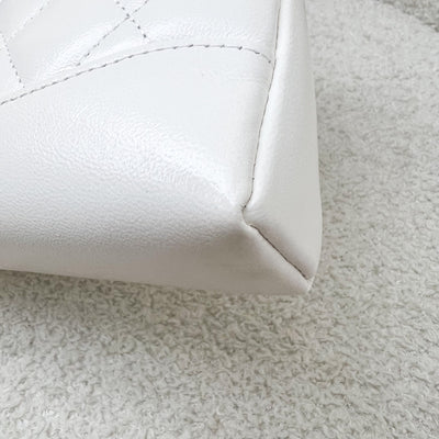 Chanel 31 Nano Shopping Bag in White Shiny Calfskin and LGHW (Model: AP3656)