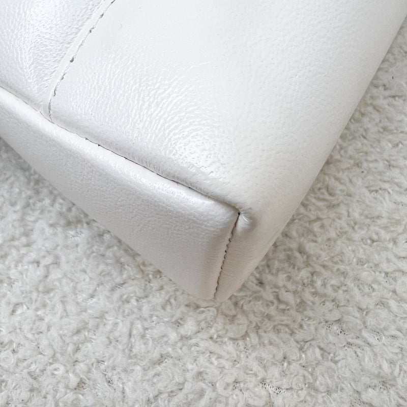 Chanel 31 Nano Shopping Bag in White Shiny Calfskin and LGHW (Model: AP3656)