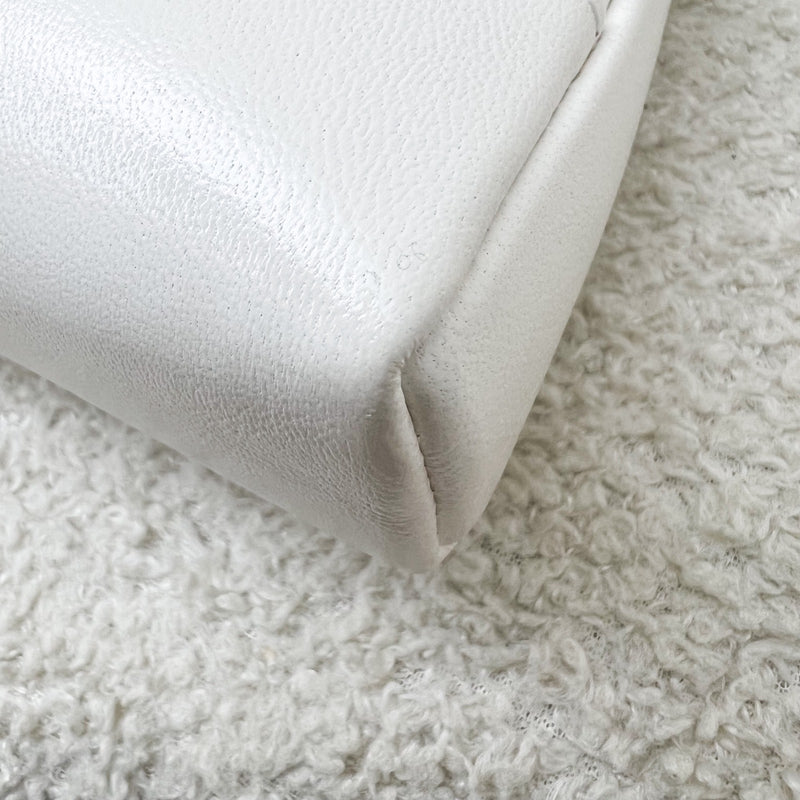 Chanel 31 Nano Shopping Bag in White Shiny Calfskin and LGHW (Model: AP3656)