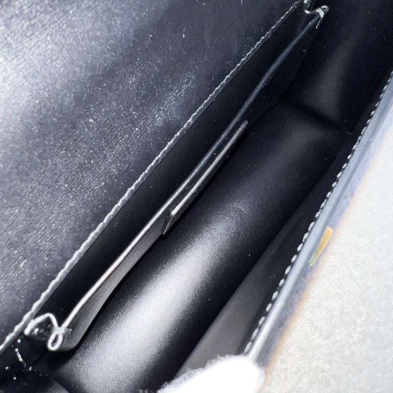 Dior 30 Montaigne East-West Bag with Chain in Black Calfskin and GHW (Model: M9334UHEL)