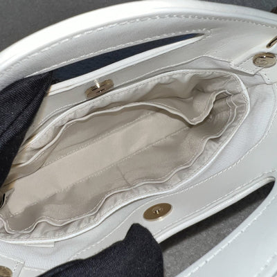 Chanel 31 Nano Shopping Bag in White Shiny Calfskin and LGHW (Model: AP3656)