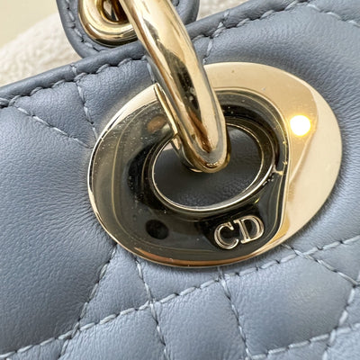 Dior Lady Dior My ABCDior Small Bag in Blue Lambskin and LGHW