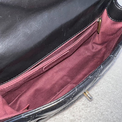 Chanel Castle Rock Flap in Black Glossy Distressed Calfskin and AGHW