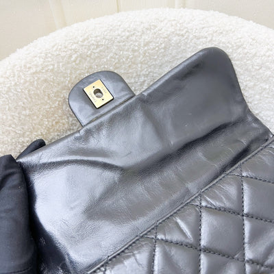 Chanel Castle Rock Flap in Black Glossy Distressed Calfskin and AGHW