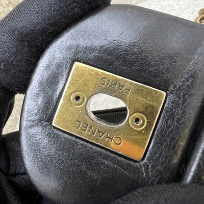 Chanel Castle Rock Flap in Black Glossy Distressed Calfskin and AGHW