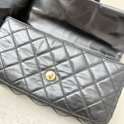 Chanel Castle Rock Flap in Black Glossy Distressed Calfskin and AGHW