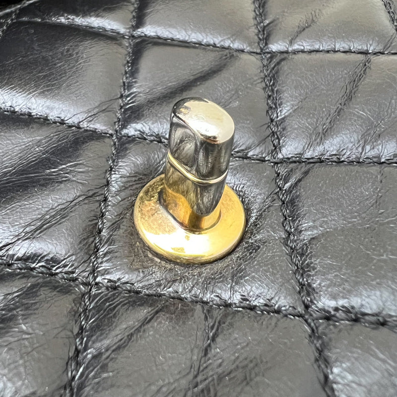 Chanel Castle Rock Flap in Black Glossy Distressed Calfskin and AGHW