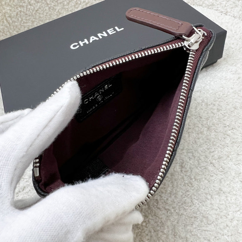 Chanel Mini O-Case / Pouch in Black Caviar and SHW (Model: A82365)