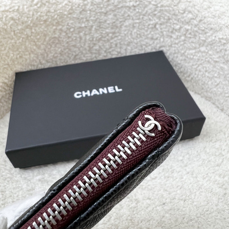 Chanel Mini O-Case / Pouch in Black Caviar and SHW (Model: A82365)