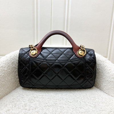 Chanel Castle Rock Flap in Black Glossy Distressed Calfskin and AGHW