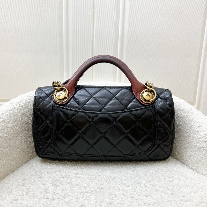 Chanel Castle Rock Flap in Black Glossy Distressed Calfskin and AGHW