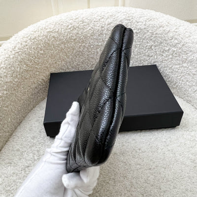 Chanel Mini O-Case / Pouch in Black Caviar and SHW (Model: A82365)
