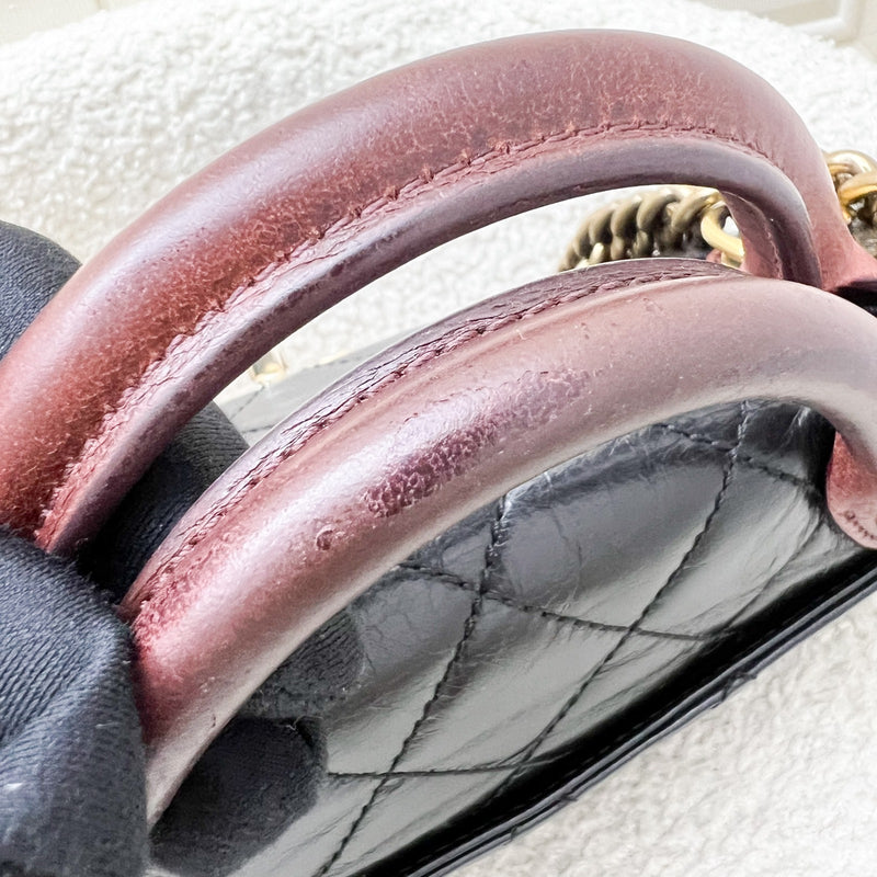 Chanel Castle Rock Flap in Black Glossy Distressed Calfskin and AGHW