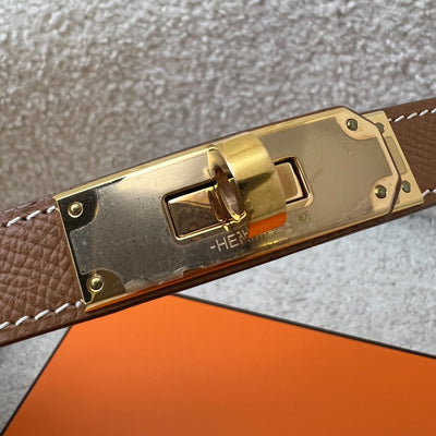 Hermes Kelly 18 Belt in Gold Epsom Leather and Rose Gold HW
