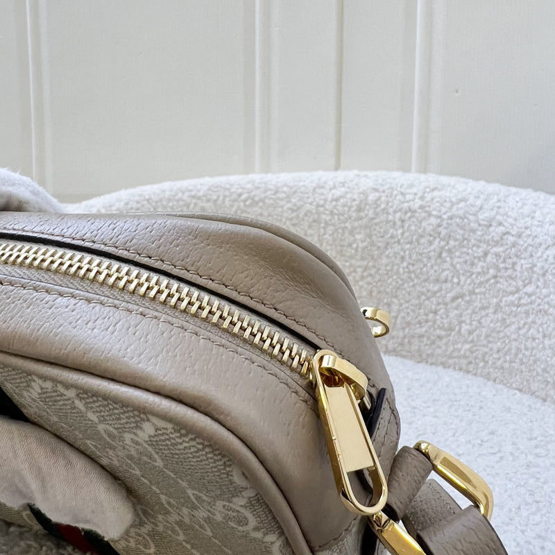 Gucci Ophidia GG Supreme Mini Bag in Beige Canvas LGHW