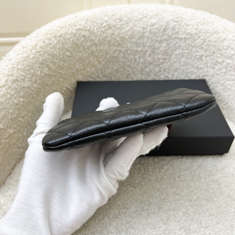 Chanel Mini O-Case / Pouch in Black Caviar and SHW (Model: A82365)