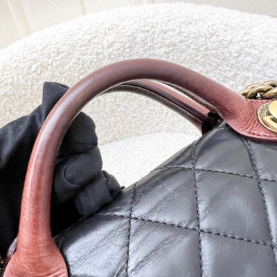 Chanel Castle Rock Flap in Black Glossy Distressed Calfskin and AGHW